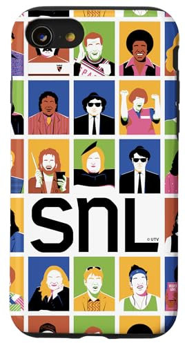 SNL 50 Iconic Characters Block Grid Hülle für iPhone SE (2020) / 7 / 8
