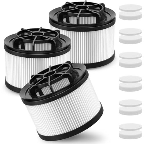 Pack of 3 Replacement Filters for Levoit LVAC 200 Battery Vacuum Cleaner, with 6 Pre-Motor Filters and 6 Post Motor Filters for Levoit LVAC 200 Battery Vacuum Cleaner Filter Model ‎LSV-V201F-WUS