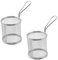 ibasenice 2Pièces Panier à Friture Acier Inoxydable Panier De Cuisine Ergonomique pour Friture Durable Et Pratique Accessoire pour Cuisson