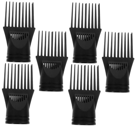 SAFIGLE 6pezzi Pettine Resistente Al Calore Per Phon Accessori Indispensabili Per Parrucchieri Pettine Attacco Per Phon Denti Larghi Per Asciugacapelli Parte Per Parrucchieri