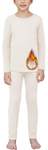 Arshiner Ensemble de sous-vêtements Thermiques pour Enfants Thermiques Ensemble pour Ski et Football pour Garçon et Le Sport espirant Chaud Thermiques Set 5-12 Ans