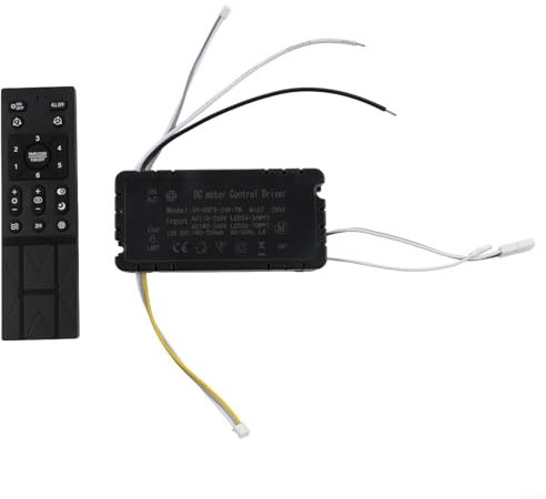 Kit de control remoto de luz de ventilador de techo, controlador de frecuencia variable de 6 velocidades con función de atenuación para dormitorio, sala de estar