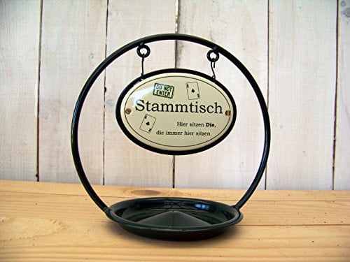 Unbekannt Stammtisch-Ständer Emaille m. Ascher