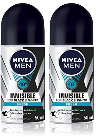 NIVEA MEN Deodorant aus Bille Invisible For Black & White Fresh 50 ml, 2 Stück