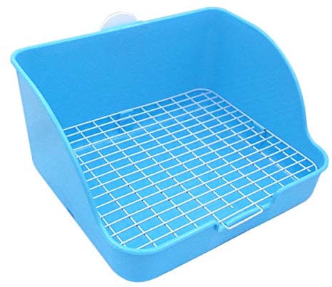 Pet Small Rat Toilet, Square Potty Trainer Corner Litter Bedding Box Pet Pan for Small Animal/Rabbit/Guinea Pig/galesaur/Ferret
