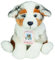 Teddy Hermann 91935 Hund Australian Shepherd Welpe 22 cm, Kuscheltier, Plüschtier, Sonderedition Lieblingshunde mit recycelter Füllung