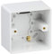 Knightsbridge CU1800 CU Curved Edge Double Pattress Box with Earth Terminal, White, 35 mm