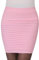 LAEMILIA Jupe Crayon Courte Femme Mini Skirt Moulant Élastique Plissée Taille Haute Pakage Hanche Party Soirée Rose Longueur38cm