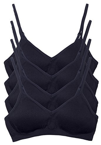 Kalon Demi-Bralette ohne Bügel für Damen im 4er-Pack, gepolsteter, bequemer BH, S-M Große Größen