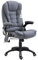 Cherry Tree Furniture Executive Recline Extra Padded Office Chair (Massage, Grey Fabric)