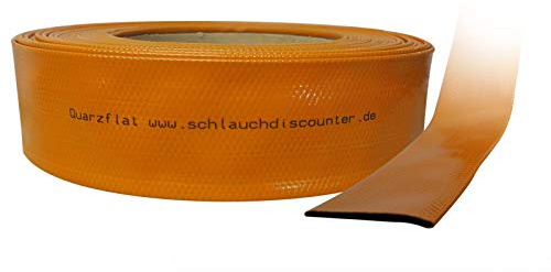 Quarzflex® Flachschlauch Bauschlauch 50 mm (2 Zoll) 10 m Rolle Orange 3-lagig