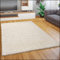 Paco Home Teppich Wohnzimmer Schlafzimmer Hochflor Shaggy Flokati Optik Einfarbiges Design Weich Flauschig Moderne Deko, Grösse:80x150 cm, Farbe:Ivory (Creme)