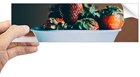 DIYthinker Sticker rectangulaire pour fenêtre Motif fraises fraîches