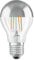 OSRAM Filament LED Lampe mit E27 Sockel, Warmweiss (2700K), 6,50W, Ersatz für 50W-Glühbirne, klar, LED Retrofit CLASSIC A Mirror, Birnenform Silber