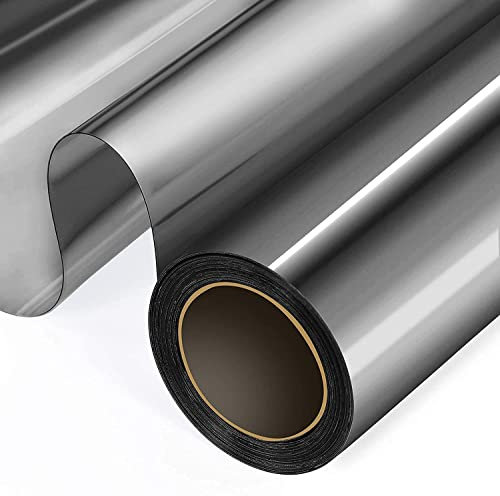 WochiTV One Way Window Film 45x200cm Mirror Window Film Heat Blocking Window Film Window Reflective Film Heat Privacy Window Tint Uv Window Tint For Home And Office Non-Adhesive