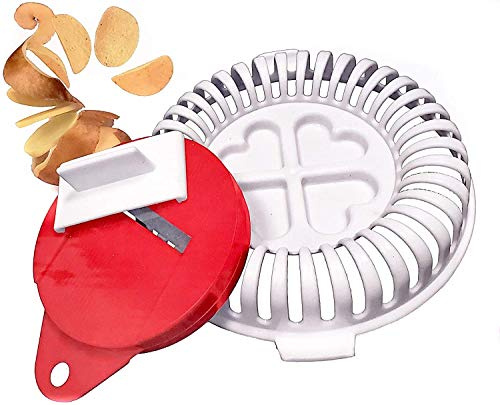 Gesunde Mikrowelle Kartoffelchip-Maker – (kein Öl erforderlich) das ultimative Backwerkzeug für zu Hause, einfache, geringe Verschmutzung, hausgemachte, fettfreie Apfel- oder Kartoffelchips, BPA-frei