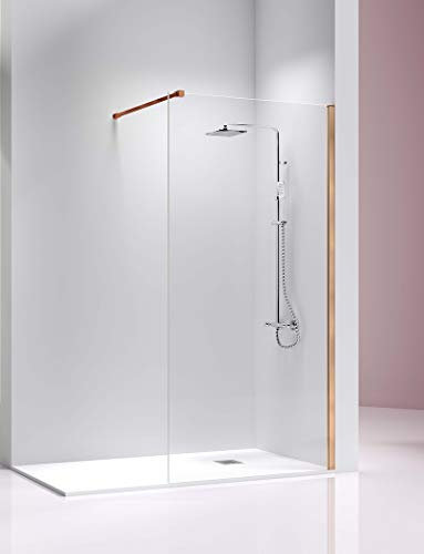 Paroi de douche avant en verre fixe, verre de sécurité de 8 mm, modèle Fresh OR (90 cm)