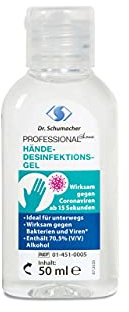 Dr. Schumacher professional@home Schumacher PROFESSIONAL@home HÄNDEDESINFEKTIONSGEL, 50 ml 01-451-0005 Farblos
