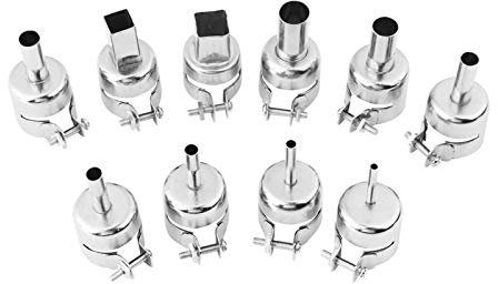 10pcs Universal Heat Gun Nozzle Kit, Soldering Heat Guns Tips For Hot Air Soldering Station Repair Tools