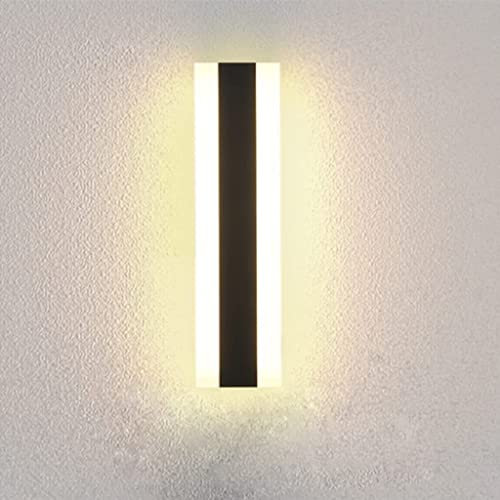 LED Lange Wandlampe Villa Wandlampe Villa Porch Wandlampe Außen IP65 Wasserdicht Wandleuchten Schwarz Lange Lichtleiste Aluminium Aussen Wandlampe Acryl Warmes Licht Gartenleuchte-30CM,Warmes Licht