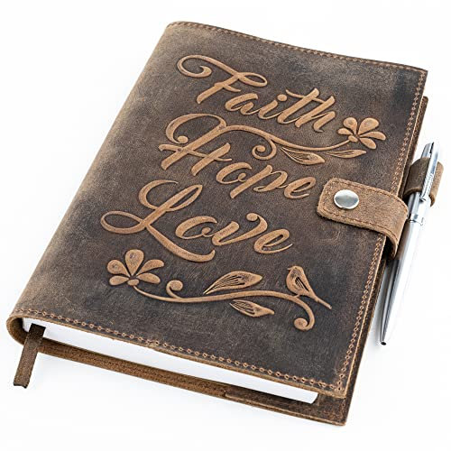 moonster® Taccuino in Pelle Ricaricabile – Taccuino a5 per Donne - Diario di Bordo con Copertina in Rilievo e Penna – Quaderno Appunti a Righe - Diario Vintage di Viaggio