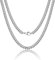 RWQIAN Kubanische Halskette für Männer 6mm Silber Edelstahl Panzerkette Jungen Link Chain Cuban Schmuck Hip-Hop Kette 51CM