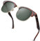 GQUEEN Horn Gestell Halbrahmen Retro Polarisiert Sonnenbrille Herren Damen