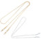 MUXIJIA 2 Stück Brillenkette Gold Silber Damen Brillenband Herren Brillenbänder für Sonnenbrillen, Lesebrillen, Blaulichtfilter Brille, Brillengestell