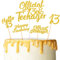 13 Stück Glitzer 13. Geburtstag Cupcake Topper Official Teenager Cupcake Picks Hello 13 Kuchen Topper 13 Happy Birthday Kuchen Dekorationssets 13. Geburtstag Party Kuchen Deko (Gold)