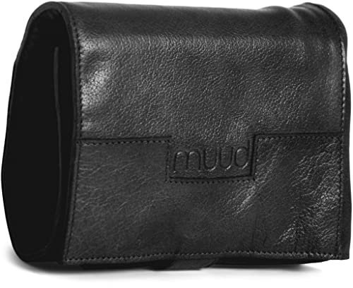 muud Stockholm handgefertigtes Lederetui für Nadelsysteme und Rundstricknadeln Black