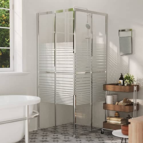 Duschkabine ESG, ANGYANG Duschabtrennung, Schiebetür Dusche, Duschwanddichtung, Dusche Eckeinstieg, Duschkabinen Ersatzteile, 80x80x180 cm