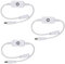 VISSQH 3 pcs White LED Touch Inline Dimmer,DC 12-24V 4A Inline Switch DC LED Dimmer Switch for LED Strip Light