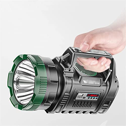 CAFFIA Lampe de Poche Forte lumière Rechargeable extérieure Ultra-Lumineuse Longue portée 5000 mètres Solaire xénon Portable projecteur Radio