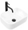 Rea Aufsatzwaschbecken Demi Mini White Waschtisch Handwaschbecken Waschschale Waschbecken für Badezimmer aus hochwertiger Keramik 405 x 310 x 140 mm (weiß)