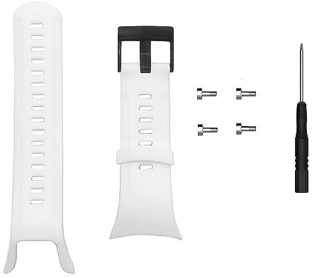Cinturino in silicone compatibile con Suunto 5, cinturino di ricambio sportivo, impermeabile, per uomini e donne, morbido e durevole,bianco,silicone