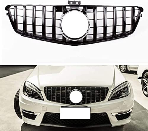 NAIRE Parrilla de Rejilla Delantera para Mercedes Benz C Classe W204 C200 C230 C300 C350 2008-2014,Radiador Parrilla Resistente Al Calor Accesorios Coches
