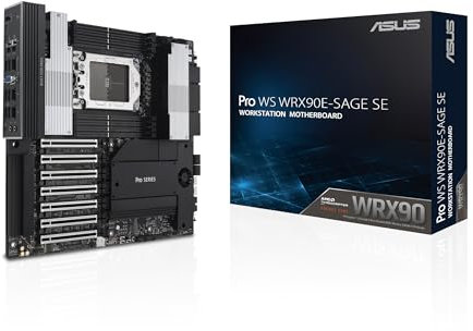 ASUS Pro WS WRX90E-SAGE SE Scheda Madre Workstation AMD TR5 EEB, 7 slot PCIe 5.0 x 16, supporto multi-GPU, 4 slot PCIe 5.0 M.2, doppia LAN da 10 Gb, PCIe Q-Release Slim, Nero