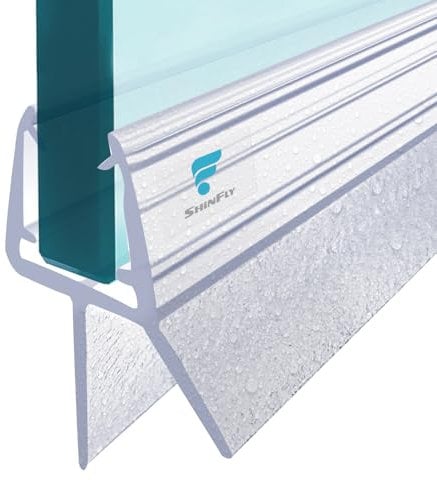 shinfly Duschtürdichtung 80 cm | Dichtung Dusche Glastür mit Gummilippe für 6–8 mm Glasstärke | Ersatz Duschdichtung unten für 12mm Spalt | Schwallschutz & Wasserabweiser – Transparent