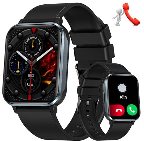 JELLOO Smart Watch (rispondere/effettuare chiamate), Smartwatch da donna da 1,8 pollici, impermeabile IP68, fitness tracker con oltre 100 modalità sport/frequenza cardiaca/monitoraggio del sonno,