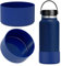 Linkidea Water Bottle Boot Compatible with Hydro Flask Wide Mouth Flex Cap/Straw Lid/Chug Cap 32oz/40oz, Silicone Bottle Bottom Sleeve Cover Protector, Bottle Bumper (Cobalt / 2 Pack)