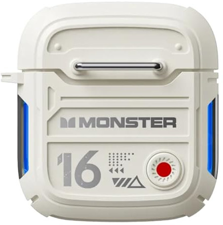 Monster - Auriculares inalámbricos, Bluetooth 5.3, calidad de sonido Hi-Fi, control táctil, diseño ergonómico in-ear (Ivory)
