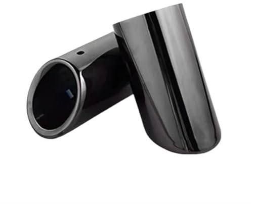 REOKIP 89 Mm Edelstahl-Autoauspuff-Endrohrblende Für A-UDI A4 B8 Für Avant A5 Sportback 8T Endrohr Autozubehör Autoteile(Schwarz)