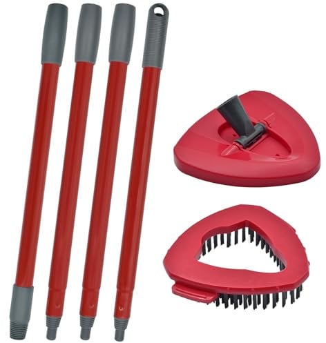 Set de Serpillières Têtes de Rechange Base pour Balai à Franges, Brosse de Base et Manches pour Balai Compatible avec Vileda EasyWring Spin Mop