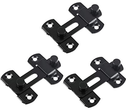 KONTONTY 3pezzi Serratura Scorrevole Acciaio Inox Con Chiusura Per Porta Sicurezza e Privacy Per Porte Finestre e Ripostigli Design Robusto e Facile Da Installare