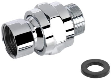 Douche Adaptateur Pivotant RéGlable, Rotule Pommeau de Douche, Rotule Pivotante en Laiton Réglable, pour Connecter des Pommes de Douche et des Conduites d'eau en Argent