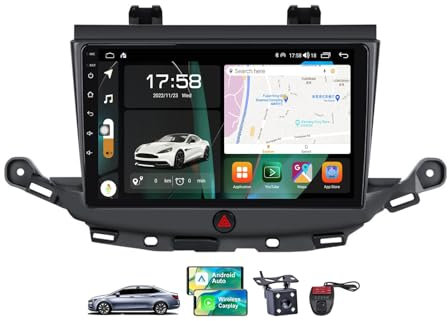 ZZPHKK Android 13 Car Radio mit GPS-Navigationssystem für Opel Astra K 2015-2022 mit DSP Bluetooth 4G WiFi 2 DIN 9 Zoll Screen Carplay Android Auto mit Lenkradsteuerung DSP FM RDS DAB+(B,NF-7)