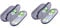 FRCOLOR 2pcs Glasses Case 2-in-1 Travel Kit Compact Design Protects Lenses from