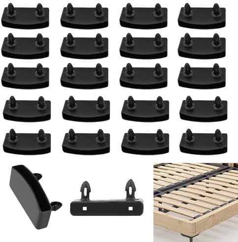 TULEBOLIAN 50 Stück lattenrost Kappen, Bett Lattenrost Kappen,Verbindungszubehör für Rollrost,Ersatz-Lattenrosthalter für Betten,Lattenrost Ersatzteile für Betten Verbindungszubehör,10 * 57mm Innen