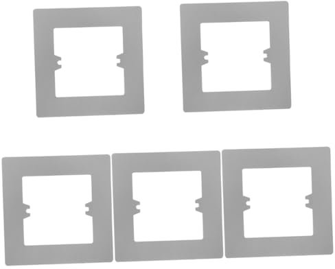 HOMSFOU 5St Buchsendichtung Lichtschalterabdeckungen Auslauf Planke Dekorative Platte Steckdosenplatte Wandpaneele Abstandshalter für Steckdosen Wandlochabdeckung Flamm hemmender PC Grey
