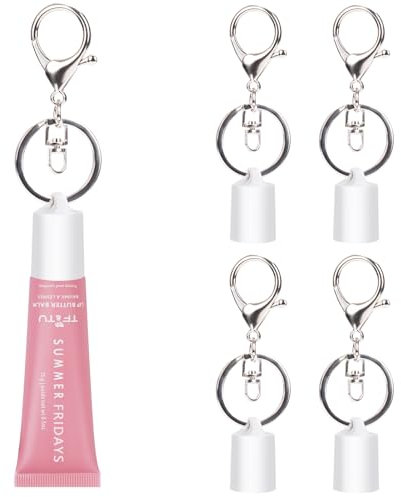 Rolitwils Schlüsselanhänger für Lipgloss, Sommerfreitage, Lippenbalsam-Halter, Schlüsselanhänger für ELF-Reviver, tragbare Lipgloss-Hülle mit Schlüsselanhänger, 2, 2 Stück, Lieferumfang: 2 Stück, 2